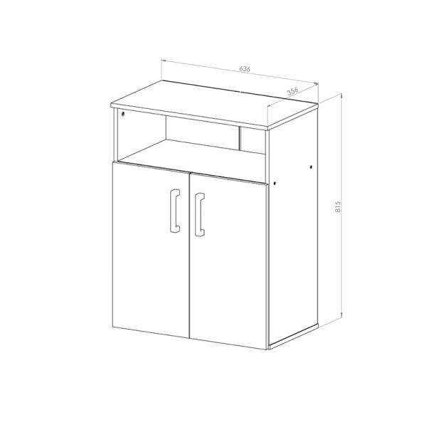 Mueble para microondas colgante blanco MCR060 Dielfe. - La Red Equipamientos